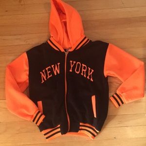 New York sweatshirt orange youth XL
